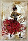 Flamenco dancer with fan by Flamenco Dancer